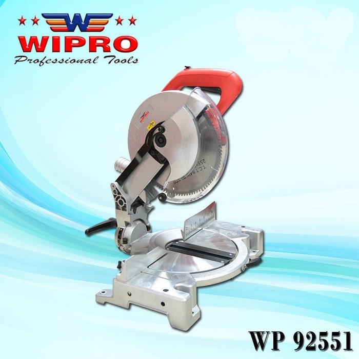 Mitter Saw Sliding Pemotong Aluminium 10" WP92551 WIPRO / Mesin Gergaji Potong Aluminium Kayu Slidin