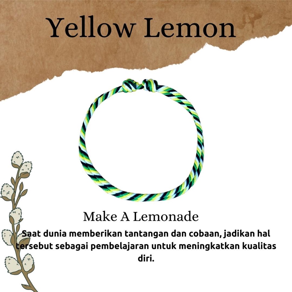 Yellow Regae Bracelet / Gelang Tali Kuning / Gelang Persahabatan / Gelang Lucu / Gelang Khas Bali / Caturdatu  / Gelang Tali Simple / Yellow Lemon Regae Bracelet