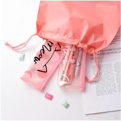 [COD] TEMPAT PENSIL TRANSPARAN PINK CUTE MOTIF KUCING MEOW KOTAK PENSIL PLASTIK TRANSPARAN IMPORT PENSIL CASE