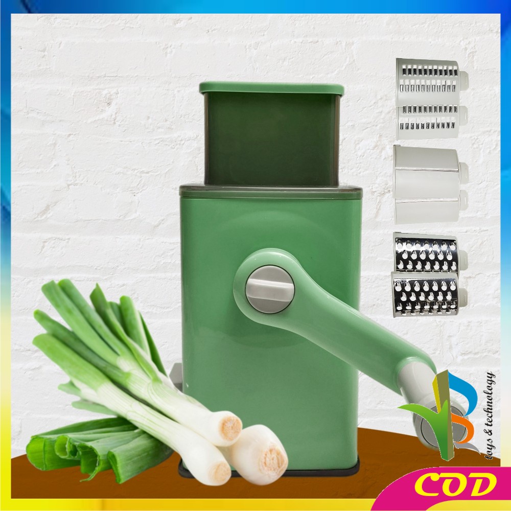 RB-C803 Alat Penggiling Sayur Multifungsi Vegetable Cutter Slicer Machine / Parutan Putar Alat Pemotong Sayuran dan Buah Praktis Serbaguna