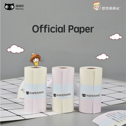 

Paperang Kertas Sticker Thermal Paper A6 Rainbow Black Pink 57mm