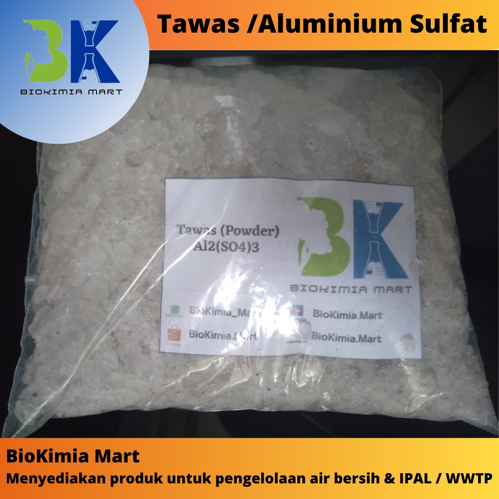 Tawas Bubuk 1 kg / Penjernih air Tawas bubuk / Aluminium Sulfat 1 kg Powder