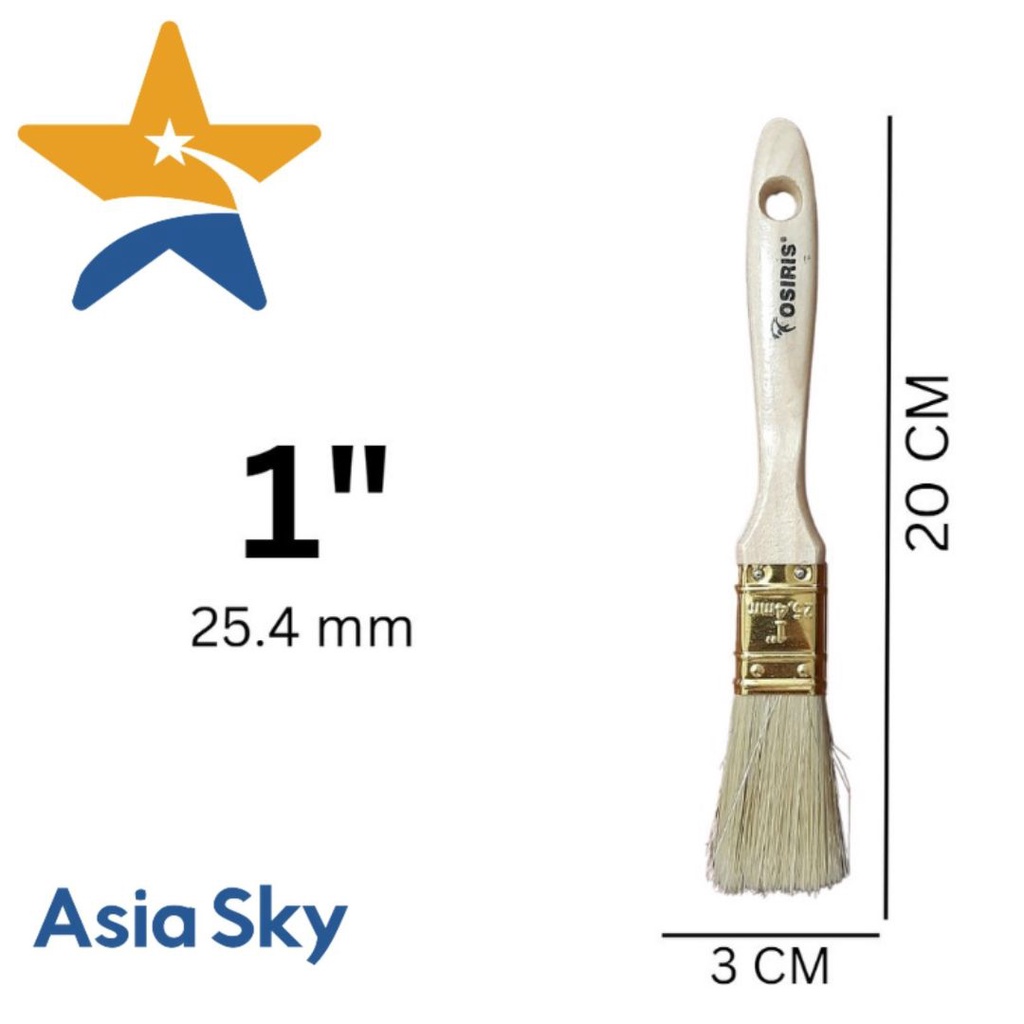 

ASIA SKY KUAS MEREK OSIRIS KUAS SYNTHETIC BRUSH CAT KAYU BESI TEMBOK UKURAN 1