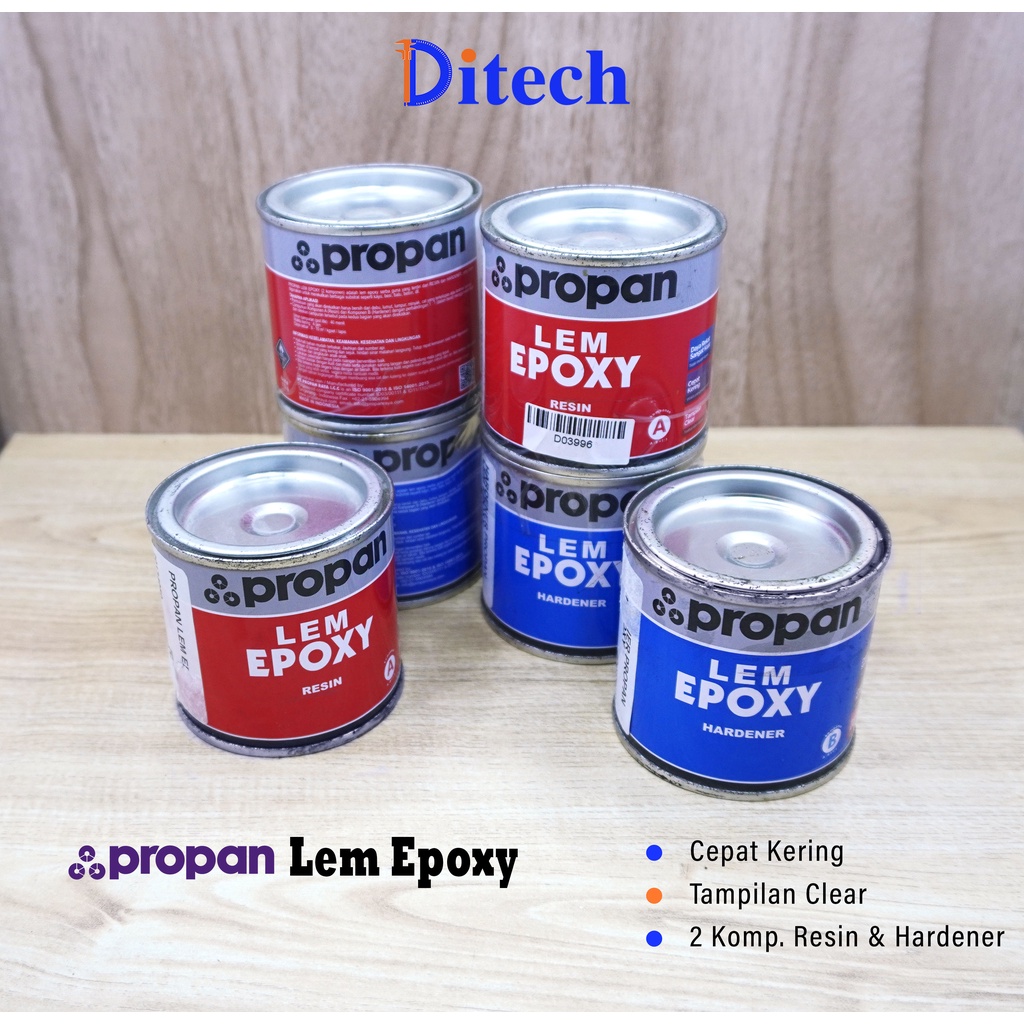 Lem Epoxy Propan 340 Gram - 2 Komponen / Resin + Hardener [SET] // Lem Epoxy Serbaguna