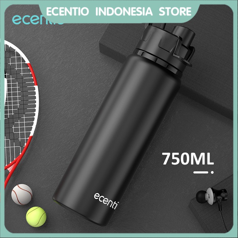 ecentio botol minum tumbler minum botol air aluminum portabel bottle anti tumpah bpa free sepeda