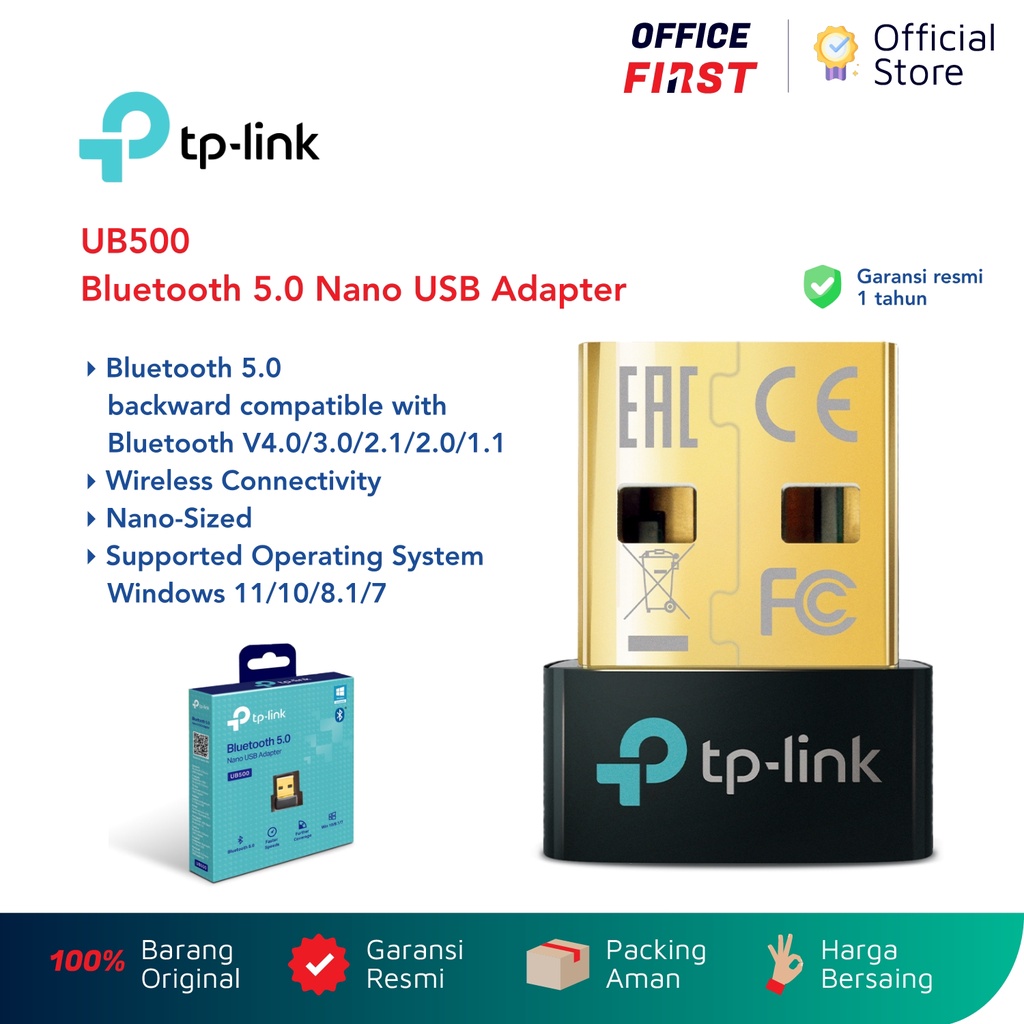 TP-Link UB500 Bluetooth 5.0 Nano USB Adapter Wireless Receiver TP Link