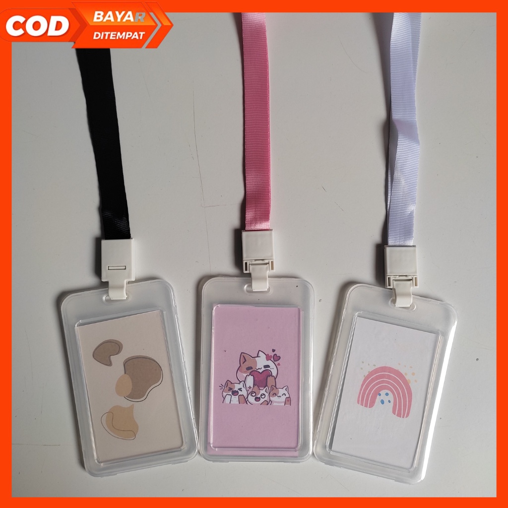 

(PART 1) CARD HOLDER TRANSPARANT DENGAN TALI / ID CARD HOLDER KANTOR / NAME TAG ID CARD KARAKTER / CARD HOLDER LUCU
