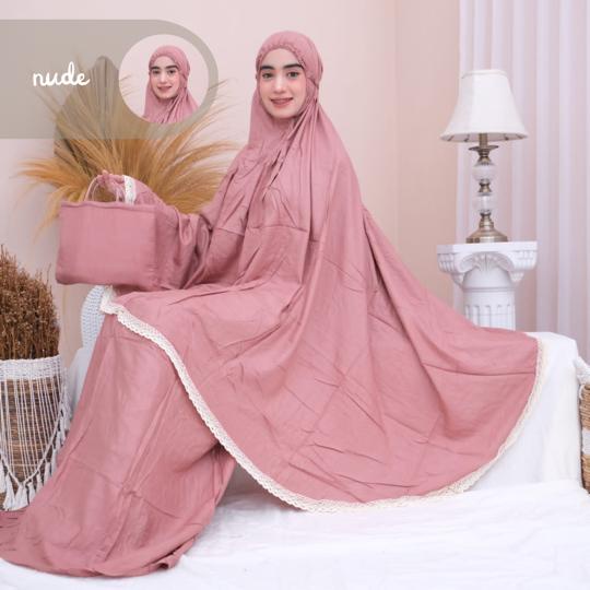 grosir_solo || MUKENA RAYON BALI DEWASA POLOS RENDA RAYA | MUKENA JUMBO RAYON RAYYA RENDA RAJUT