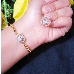 Set Gelang cincin Xuping serut Lapis emas gold84