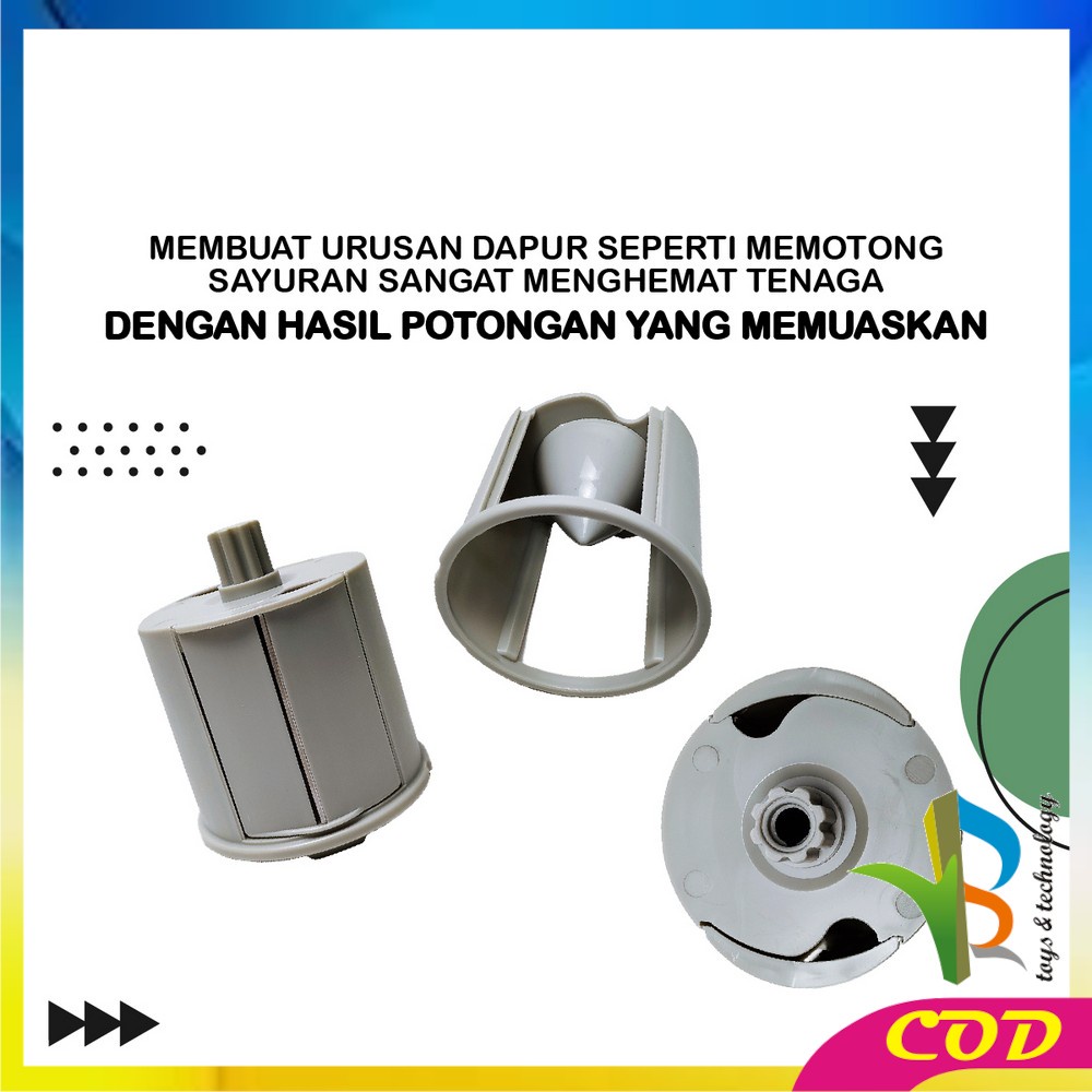 RB-C803 Alat Penggiling Sayur Multifungsi Vegetable Cutter Slicer Machine / Parutan Putar Alat Pemotong Sayuran dan Buah Praktis Serbaguna