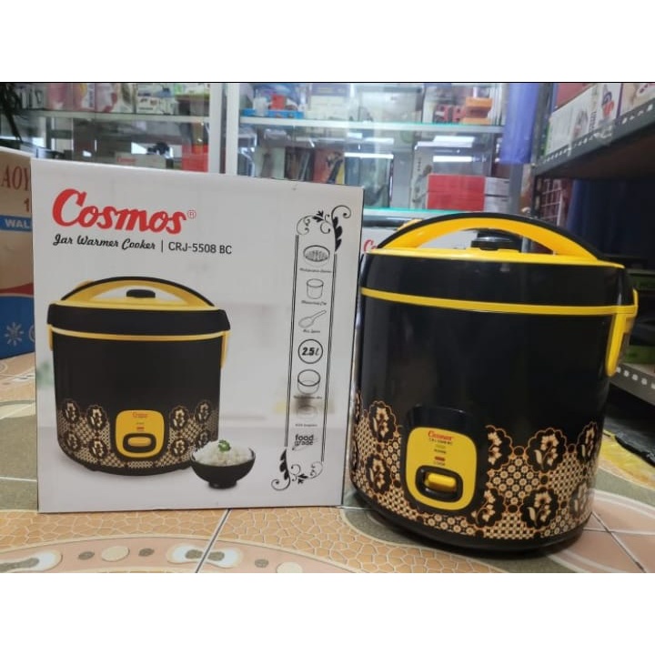 Cosmos Magic Com CRJ-5508 BC Rice Cooker 3IN1 Kapasitas Jumbo 2.5 Liter Batik Hitam