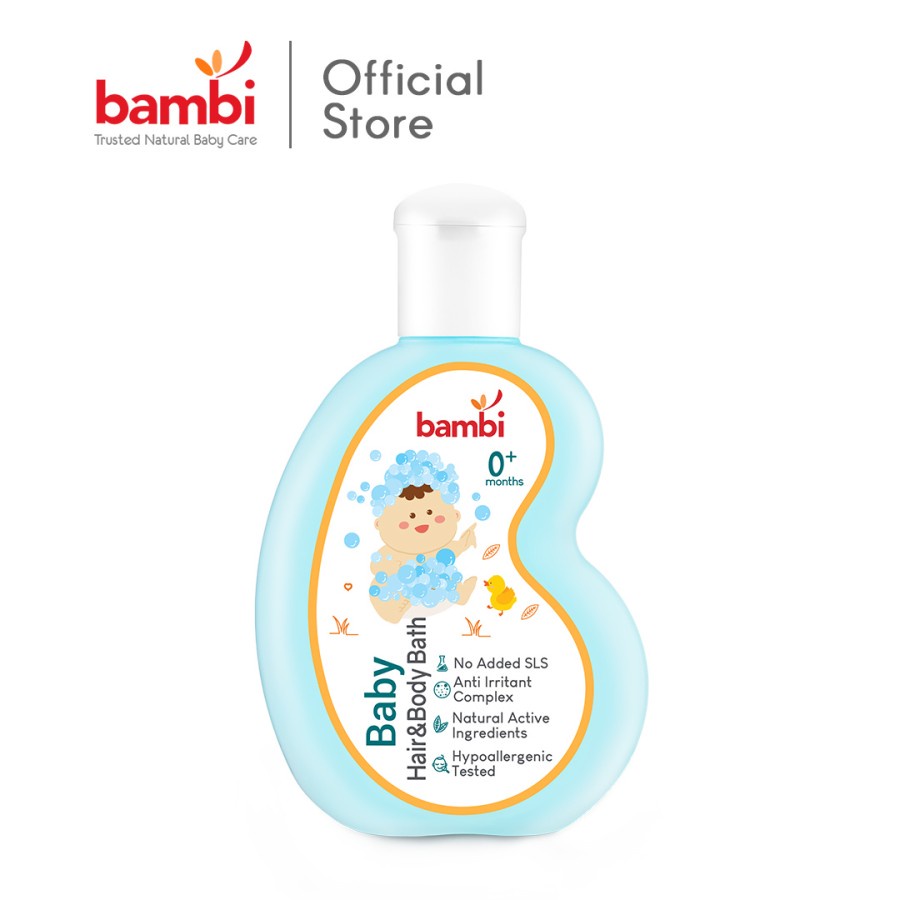 Bambi Baby Hair&Body Bath, Bambi Baby MIlk Bath, Bambi baby oil, Bambi Baby Shampoo 100ml