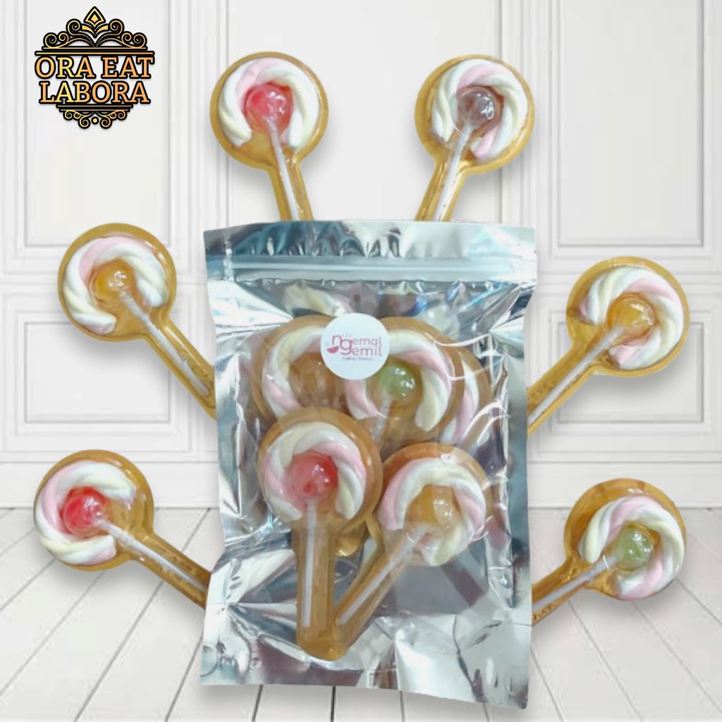 

Marshmallow lolipop 2in1 Marshpop 2in1 Kualitas Premium - Ora Eat Labora