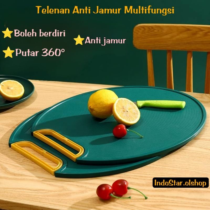 Talenan Bulat Potong buah sayur extra tebal dan anti jamur ⭐ IndoStar.olshop⭐