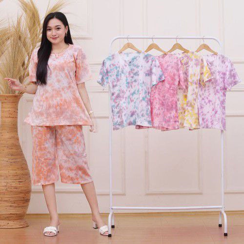 Grosir Setelan Kulot Bali Babydolll Murah One set Celana Pendek Piyama Wanita Standar
