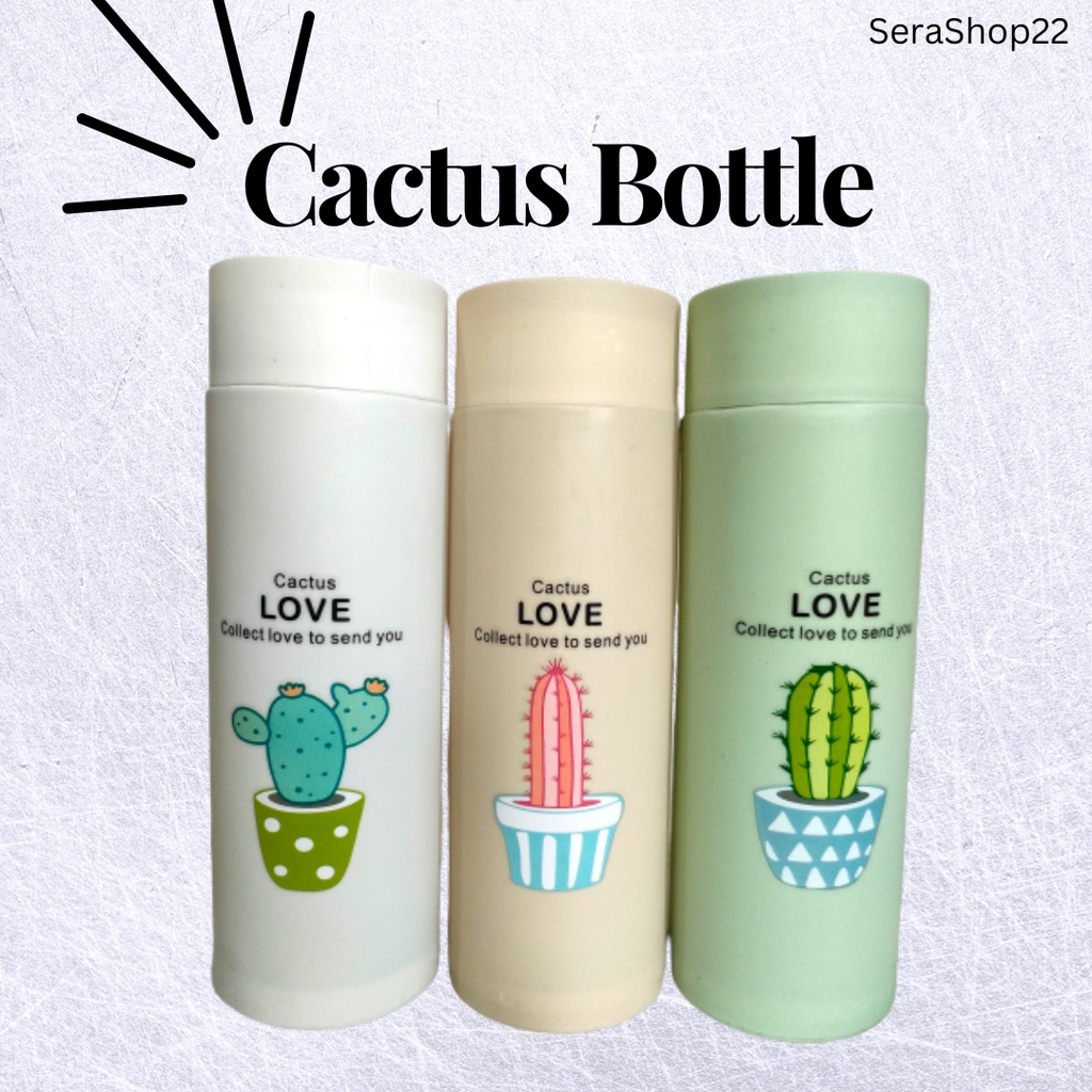 BOTOL AIR MINUM TIPE KAKTUS (KACA) DENGAN BERBAGAI PILIHAN BOTOL KAKTUS 450 ml