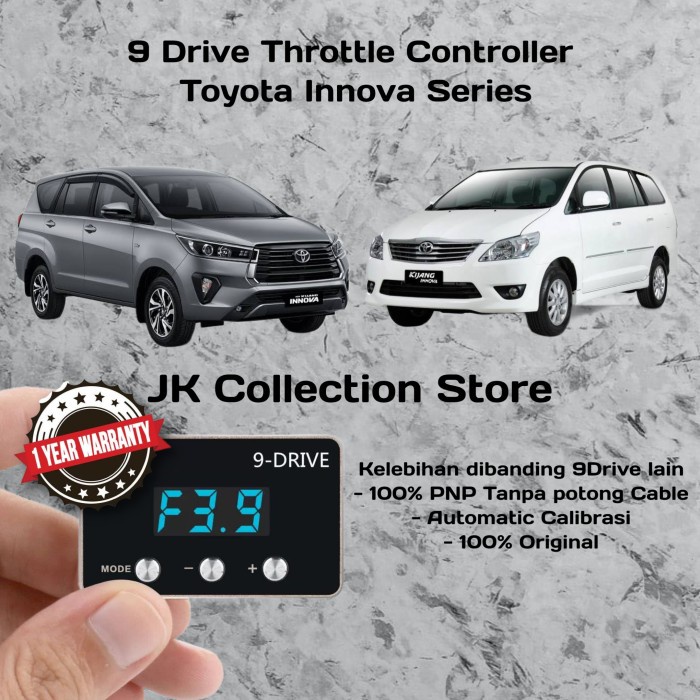 9 DRIVE THROTTLE CONTROLLER TOYOTA INNOVA SERIES REMAP