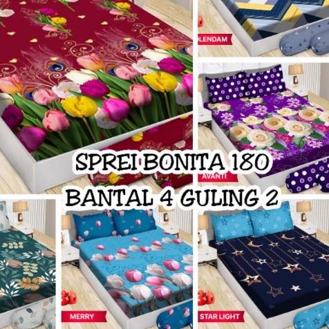 ➴ NEW SPREI BONITA  BANTAL 4 GULING 2 ❄