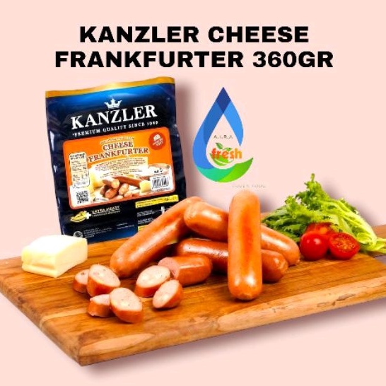 

Kanzler Cheese Frankfurter 360g / Kanzler Cheese Frank Furter Sosis Sapi Dan Ayam Rasa Keju 6s 360gr