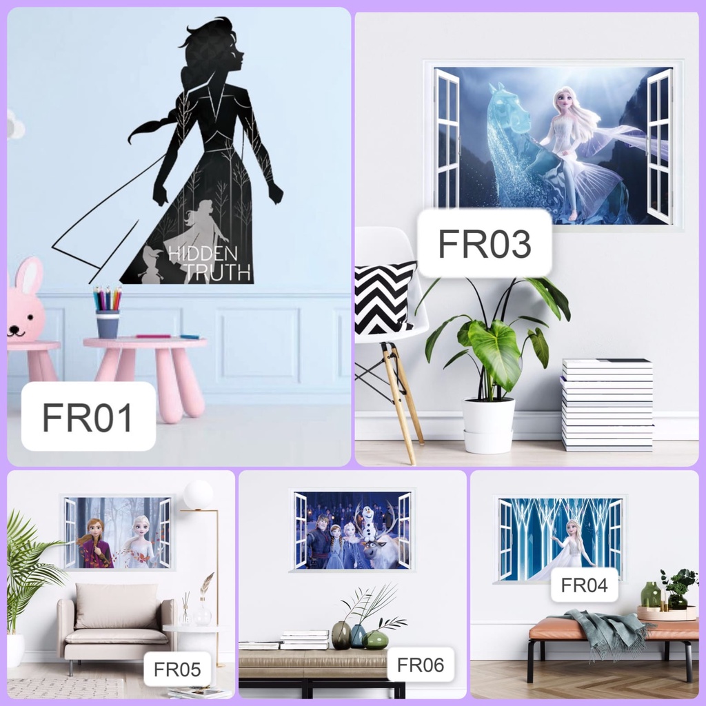 LUCKY CAT - STIKER DINDING FROZEN | STIKER FROZEN | WALLPAPER FROZEN | WALLSTIKER FROZEN ANNA ELSA O