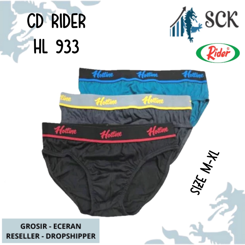 [ISI 3] Celana Dalam Pria HOTLINE 933 karet Brief by RIDER TERMURAH TERBARU / CD Olahraga R 933 / Pakaian Dalam Cowok - sckmenwear GROSIR