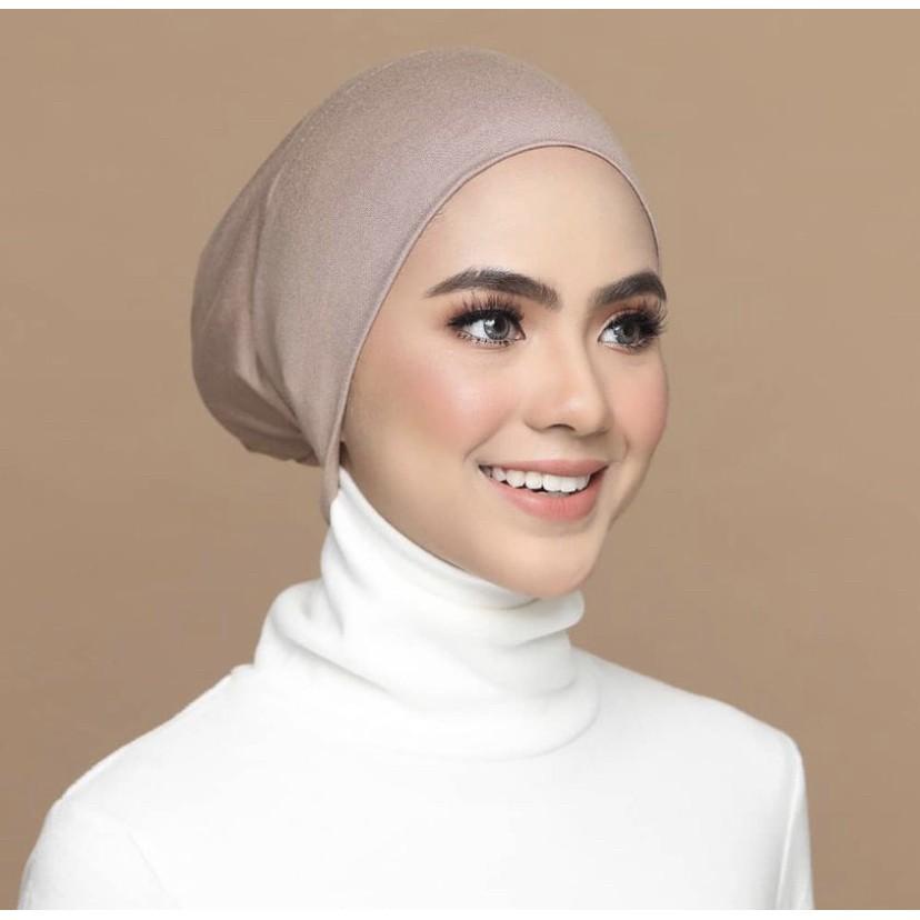 Ciput Kaos Tali BESAR Inner Hijab Ninja Polos Premium Tali Besar