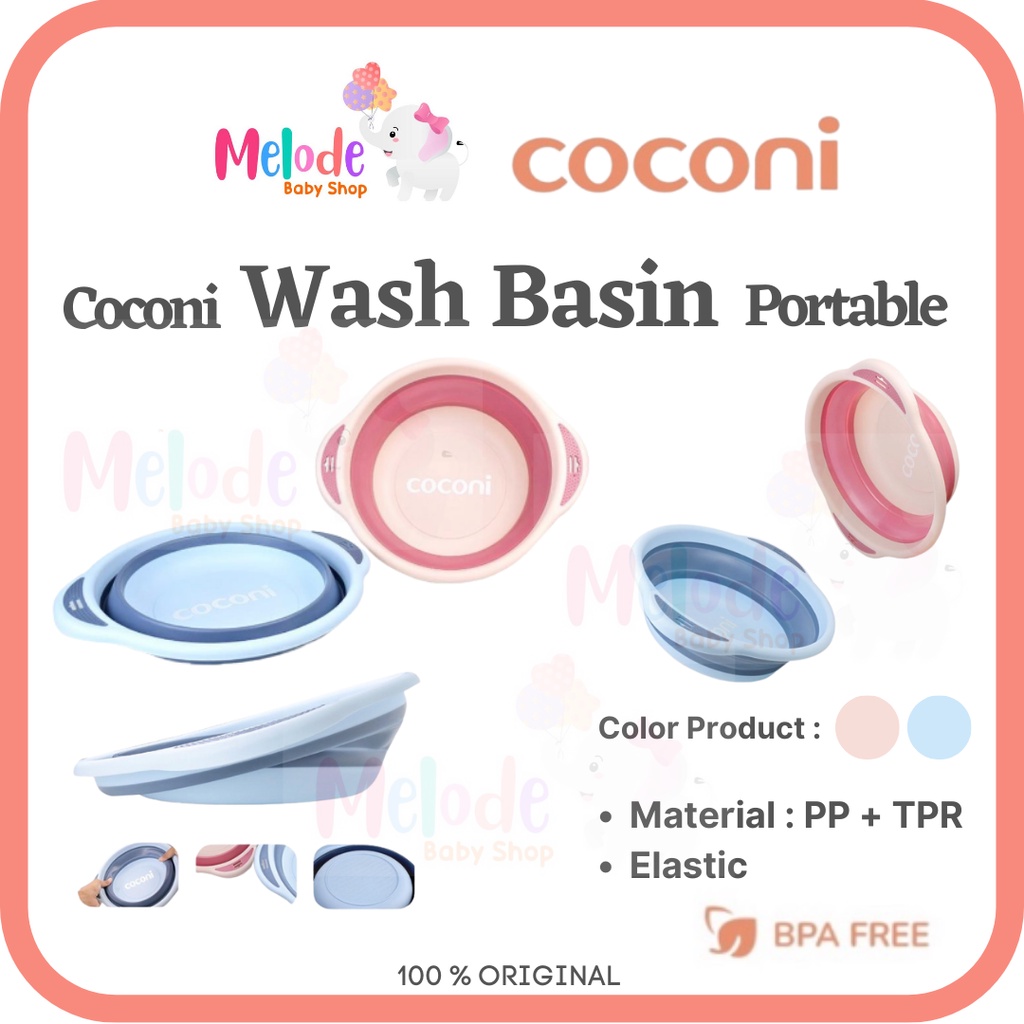 Coconi Foldable Baby Wash Basin | Baskom Ember Lipat Multifungsi