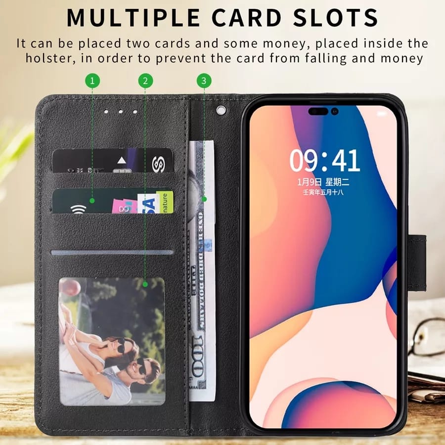 Flip Wallet Kulit VIVO Y02