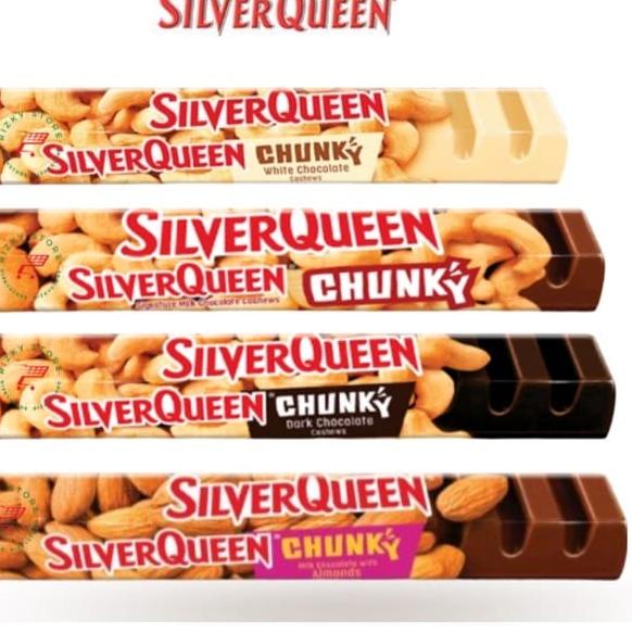 

Dear Silverqueen Chunky Bar 95 g Halal Mede/ Almond/ Dark/ White Chocolate Coklat 100 gram