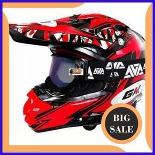 sparepart GM CROSS SUPER CROSS GOGGLE FLASH BLACK RED ORIGINAL HELM SNI 140ZZ3