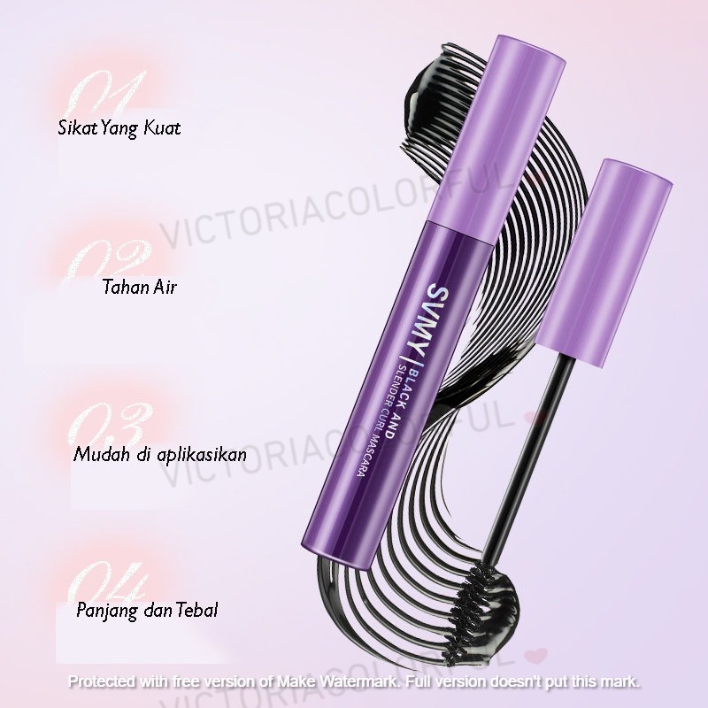 LAMEILA/SVMY~Long Reference Maskara BLACK AND BLENDER CURL MASCARA(tahan air)