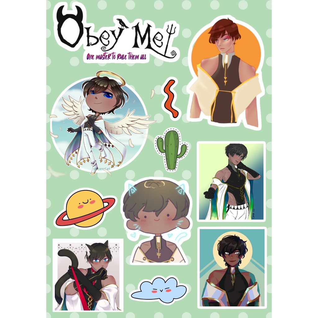 Stiker anime obey me