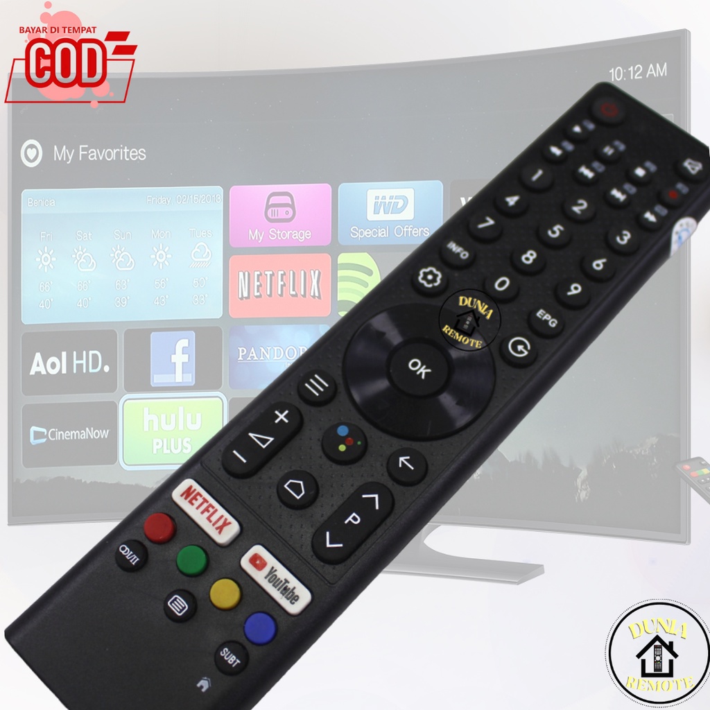 Remot Remote Tv ChangHong Smart ANDROID LCD LED TV Youtube Netflik Infrared