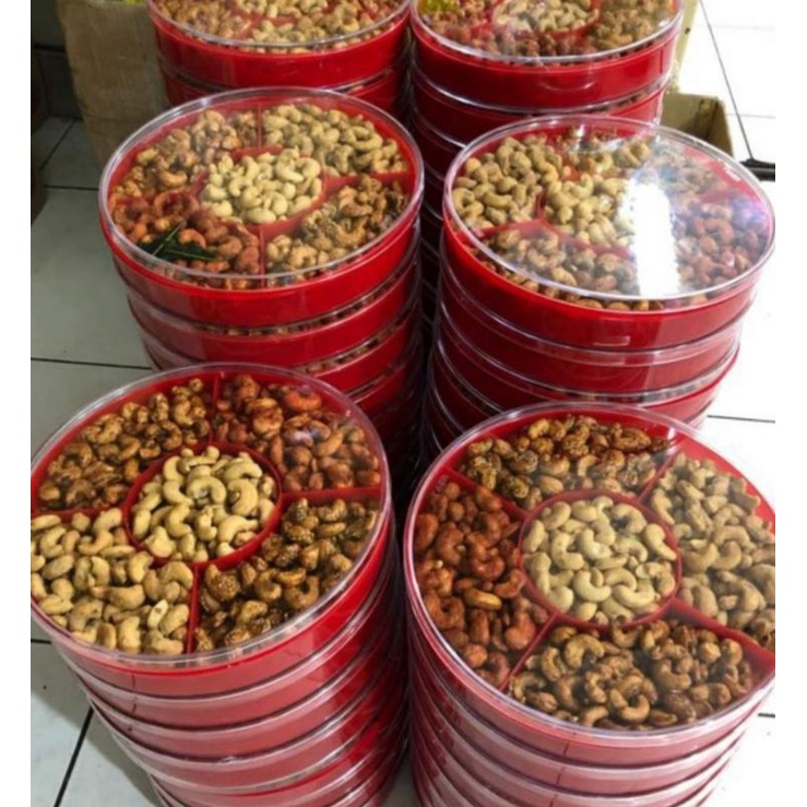 kacang mente mede tray 5 rasa toples berat 900-950gram divastore