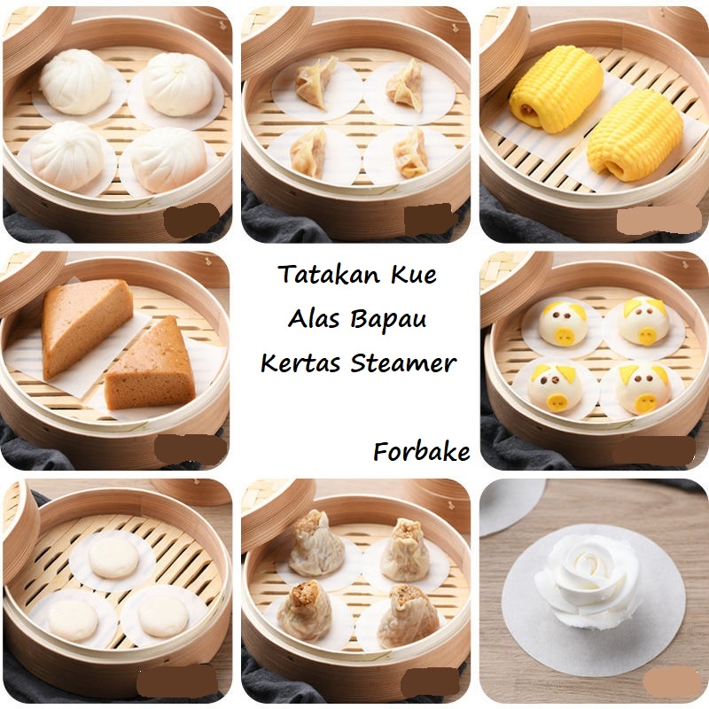 Kertas Dimsum Tatakan Kue Steamer Kertas Bakpao Siomay Roti Air Fryer Bulat Kotak 5Cm 6Cm 7Cm 8Cm 9Cm 10Cm 11Cm 12Cm 13Cm 14Cm 15Cm 16Cm 17CM