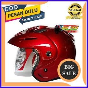 suku cadang kyt romeo / helm kyt romeo MAROON / helm half face sni 140ZZ3