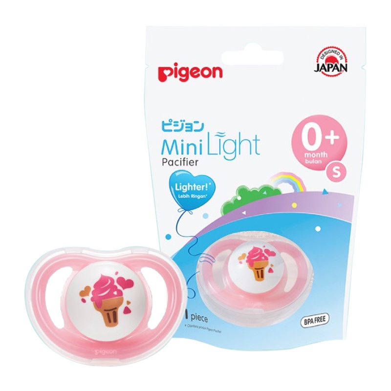 PIGEON Minilight Mini Light Pacifier Size S M L Boy / Girl / Unisex - Empeng Bayi