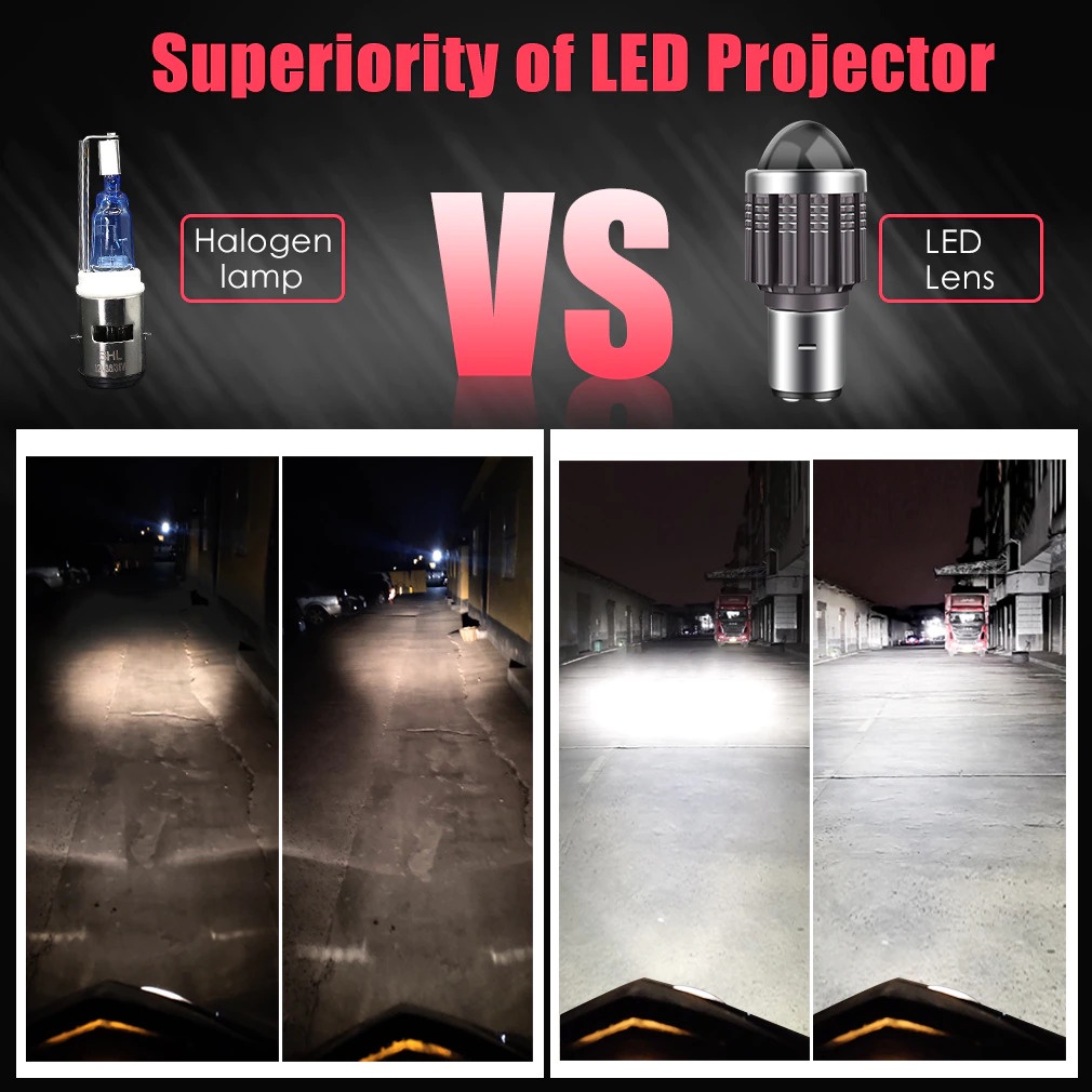 Lampu Motor LED Headlight 10000LM H4 CSP 1 PCS - P15 REDCAR - lampu motor led super terang - anti kabut -  lampu led depan - type terbaru