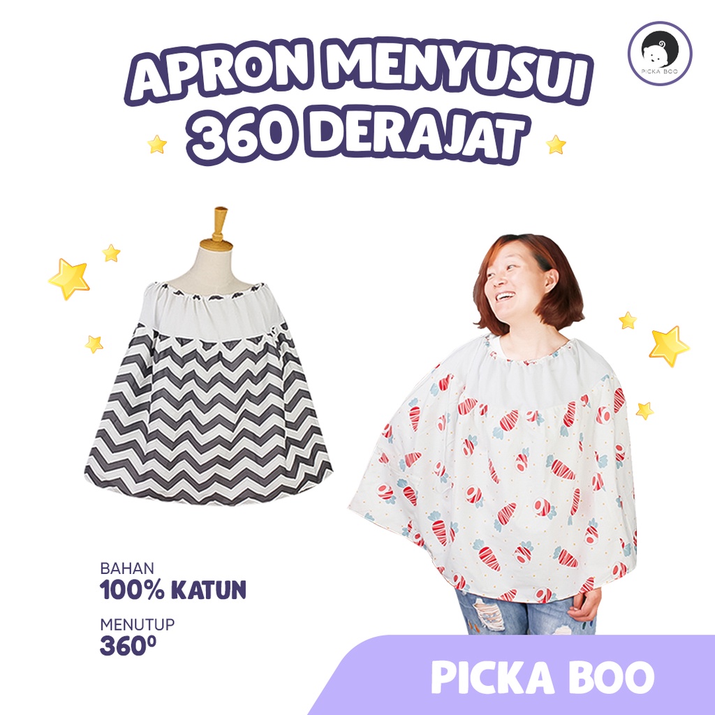 PICKA BOO Apron Cover Asi Menyusui Menutup 360 Derajat