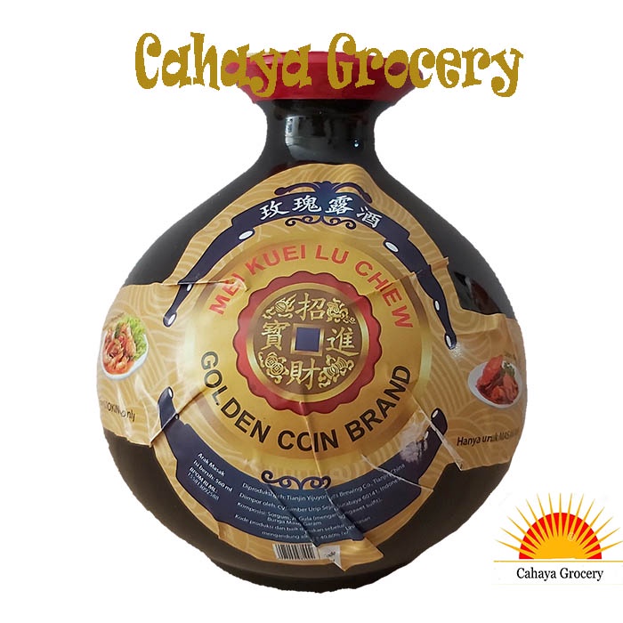 

Arak Masak Golden Coin Mei Kuei LU Chiew Aroma Mawar 560ML (GOJEK/GRAB)