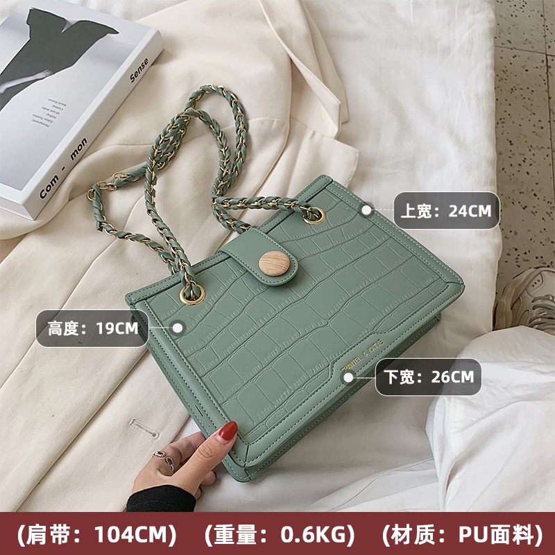 tas wanita liar warna solid fashion rantai sling bag korea fashion impor tas slempang wanita terbaru  aksesoris vintage tas