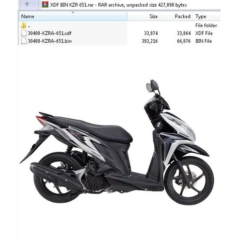 FILE REMAP VARIO 125 OLD 30400-KZRA-651 BIN  XDF ORIGINAL STD  VARIO 125 OLD KZR 651 UNTUK BAHAN REM