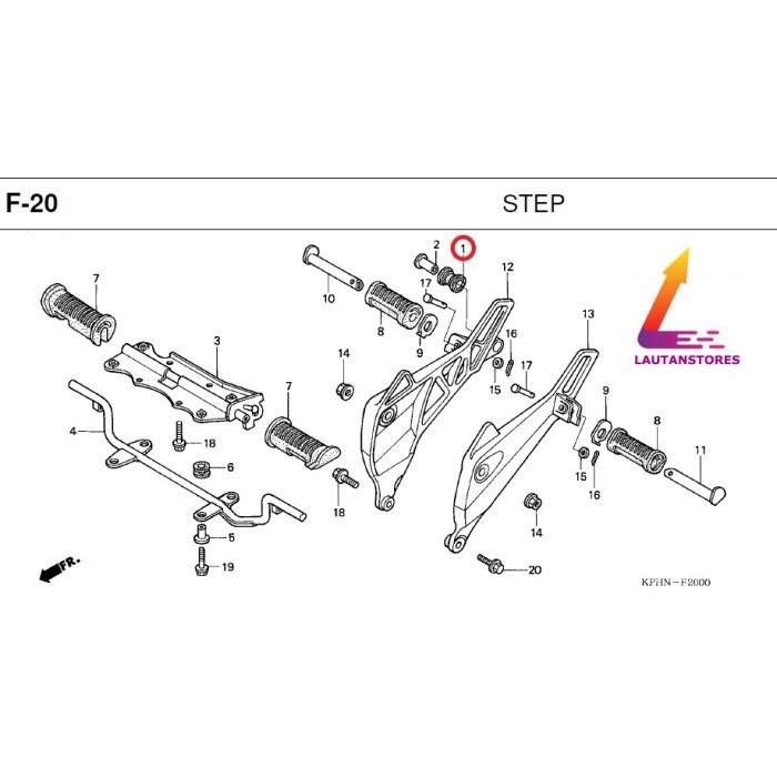 18421-KBA-901 Karet Tahanan Knalpot Karisma Supra X 125 Old
