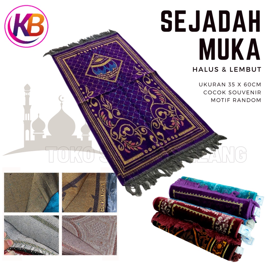Sejadah Turki Ukuran 35 x 60 Cm / Cocok Untuk Travel dan Souvenir / Sejadah Muka Kepala / Sejadah Li