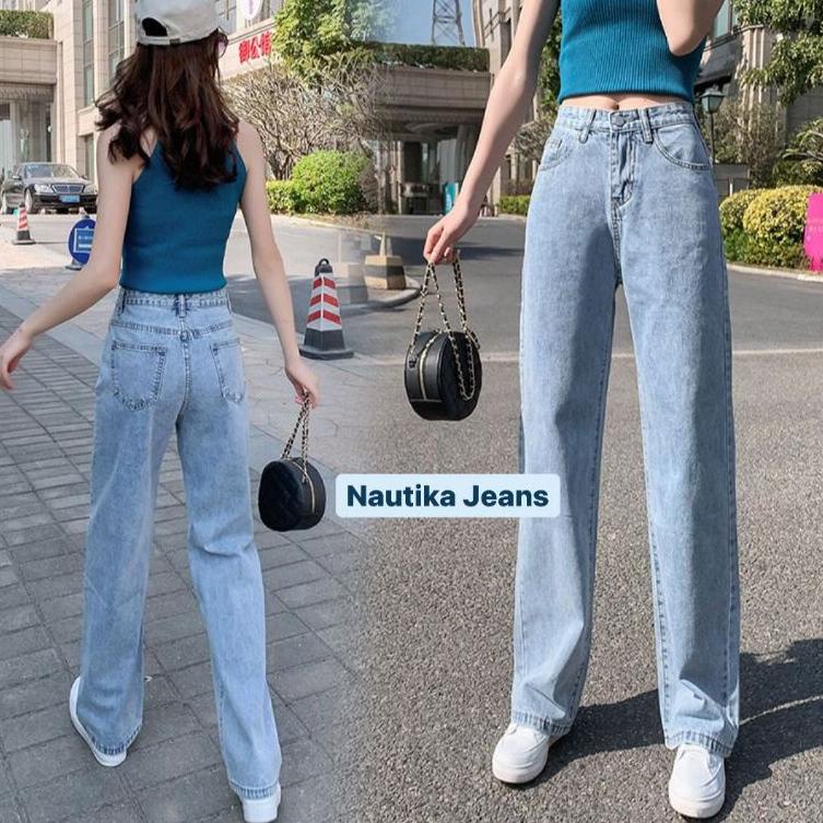 STOK TERBARU Korean Highwaist kulot jeans wanita/kulot jeans