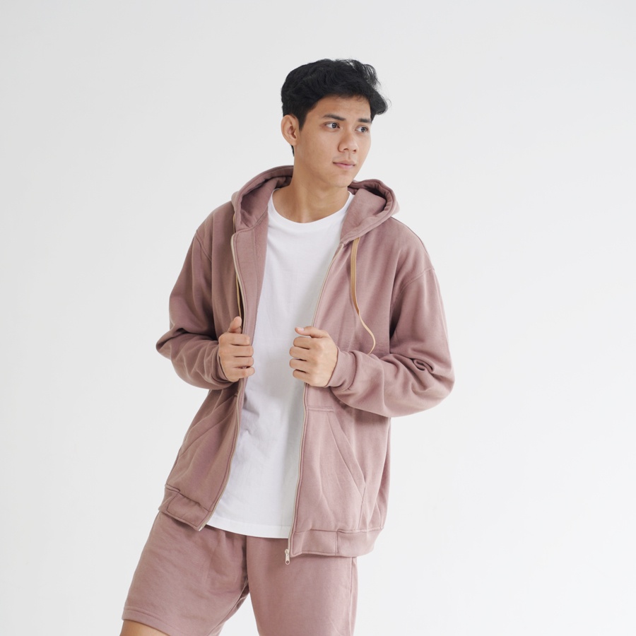 HOODIE GOODIE Zipper Mocca