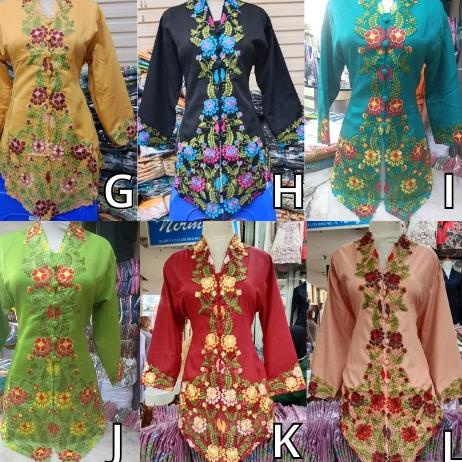 ♣ Kebaya Encim Bordir Atasan Kebaya Modern Navy Dan Hitam ☏