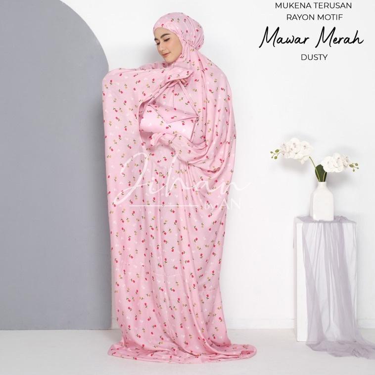 TERPERCAYA Mukena Terusan Rayon Bali Dewasa Rayon Motif Mukena Geblus Mukena Pocong