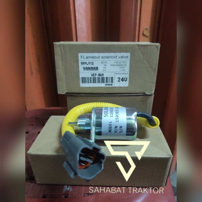 STTR Solenoid engine stop fuel shut off 24 Volt YANMAR