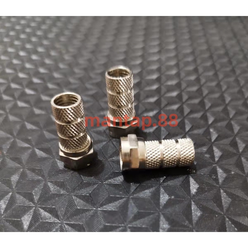 (Tebal) Konektor F Drat RG6 / Connector Jack RG6  Antena/TV/Parabola Kualitas Bagus